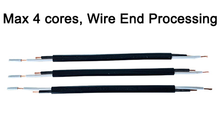 Cut to different lengths, strip wire end