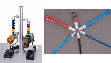 Closed end splice connector processing solution